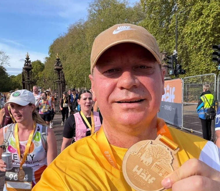 Former Kherson regional head Andrii Hordieiev boasts about participating in a half-marathon in London