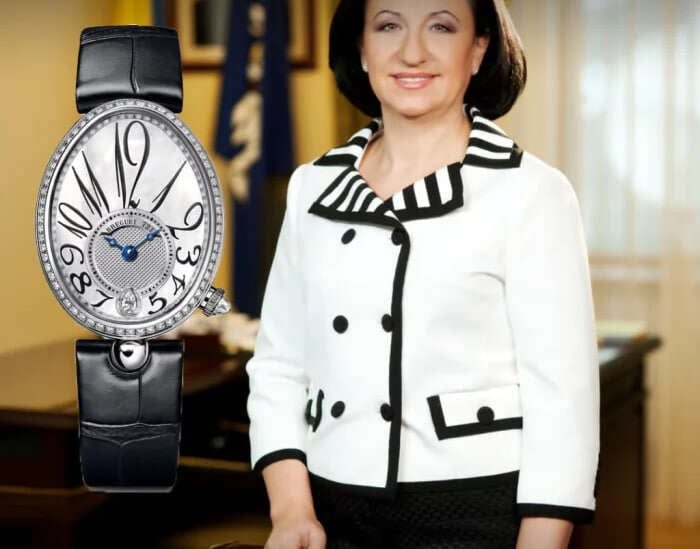 Halyna Herha spotted wearing a Breguet watch worth up to 2.3 million hryvnia